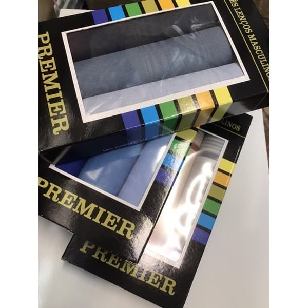 kit 3 Lenços de bolso Presidente premier Black Original