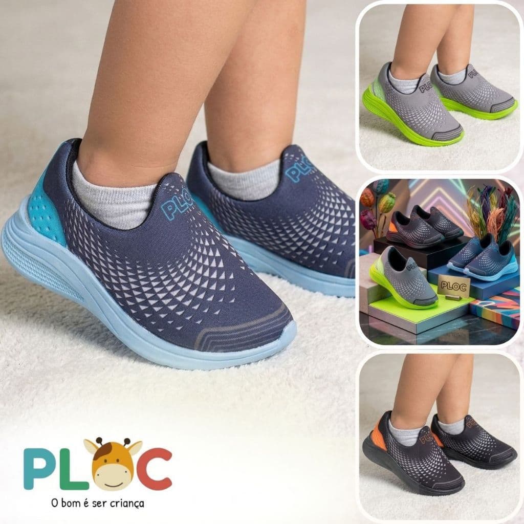 Tênis Ploc Evolution Anatômico Calce Fácil Menino Evo01