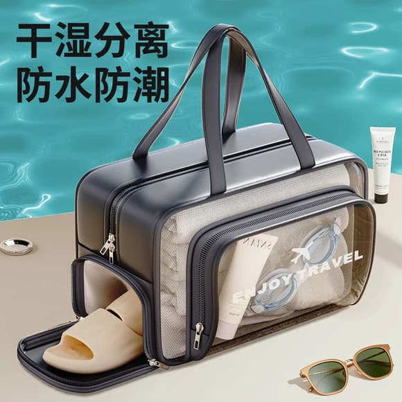 Saco de toalete viagem de negócios portátil portátil saco de armazenamento banho natação grande capacidade Fitness High-