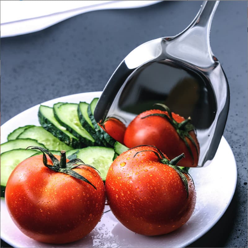 Espátula grossa de aço inoxidável, espátula de ferro para fritar, cozinha doméstica, Anti-escaldante, colher para fritar