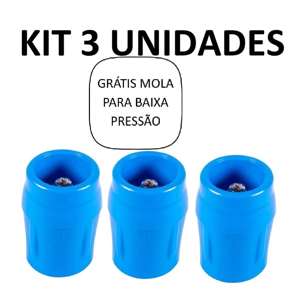 KIT 3 Válvula Bloqueadora de Ar 3/4 - Com 2 Molas - Economia na Conta Água - Produto Top - SEM ROSCA