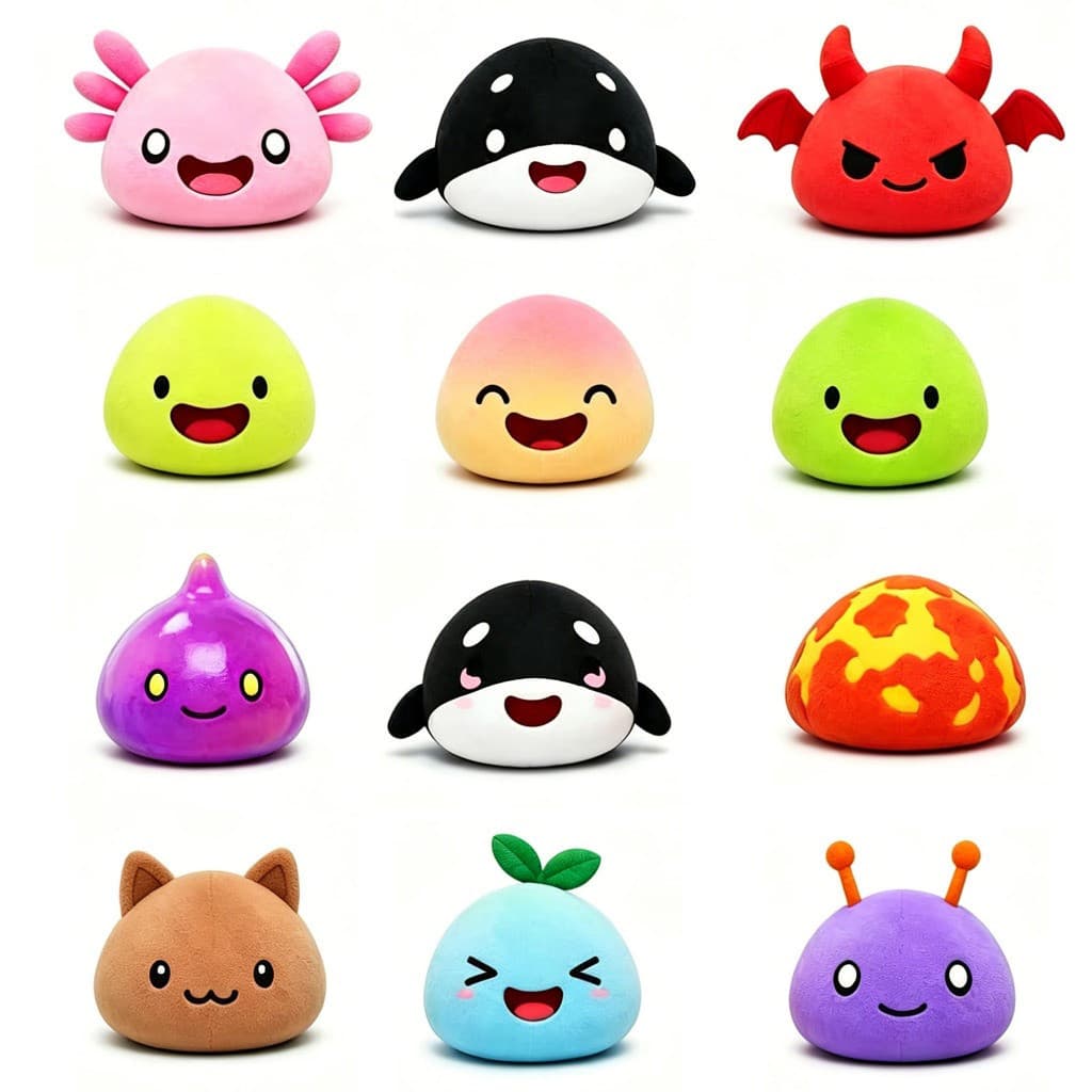 Roblox Slime RNG Pelúcia goopy sunset leafy orca Barbatana