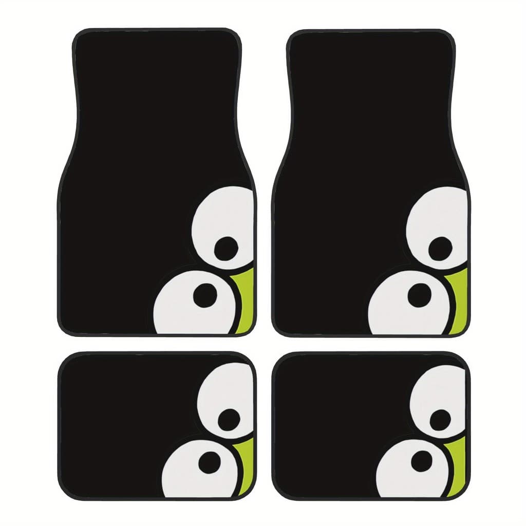 Conjunto de 4 peças de tapete antiderrapante Universal para carro, acessórios divertidos para Interior de carro, tapete