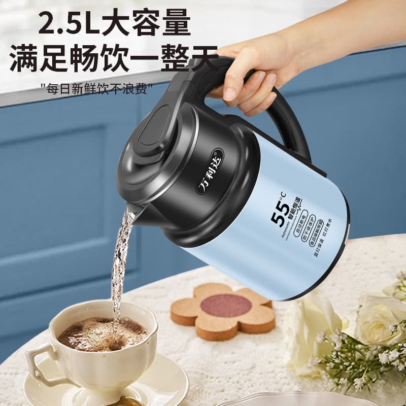 Chaleira Wanlida genuína, chaleira doméstica durável com desligamento automático, grande capacidade, aço inoxidável, águ