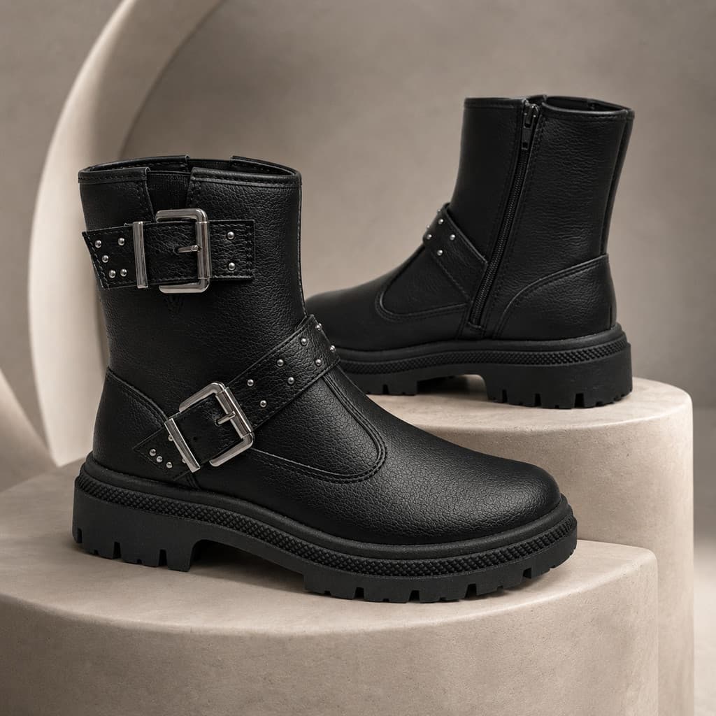 Bota Moleca Feminina Original Cano Curto Salto Baixo