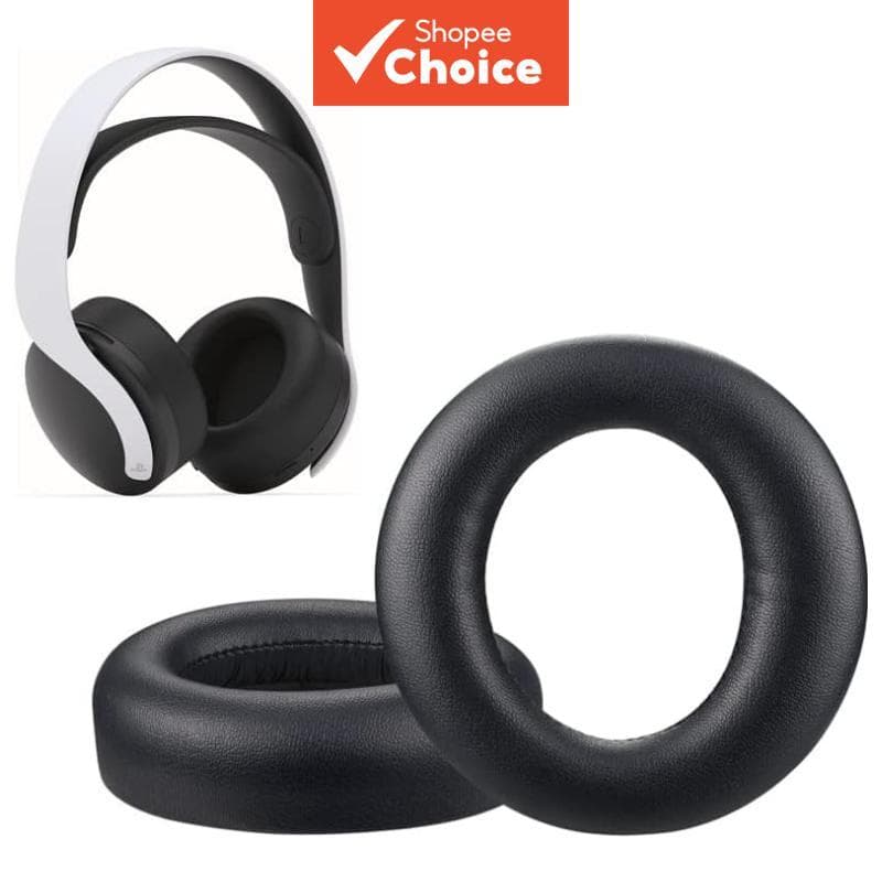 Par de almofadas de substituição para fone de ouvido sem fio Sony PS5 Pulse 3D, peças de reparo, material PU, novo
