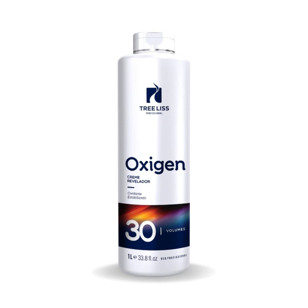 Oxigen 30 Vol 1L Água Oxigenada Cremosa Para Coloração - Treeliss Profissional
