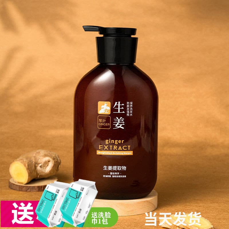 Qin Leaf Ginger Anti-Cabelo Shampoo Forte Manutenção de Raiz Shampoo 500ML