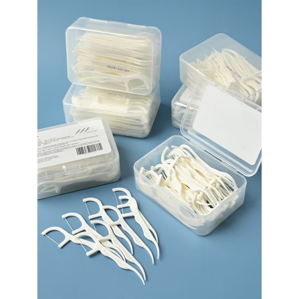 6 fio Dental em caixa, 50 palitos descartáveis para escolher dentes, palito ultrafino, não machuca os dentes, pode ser t