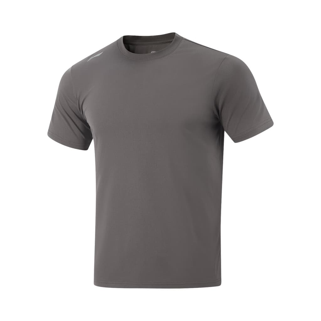 Li Ning camiseta de manga curta masculina correndo treinamento topo estilo 2025 verão Fitness esportes meia manga ATSV64