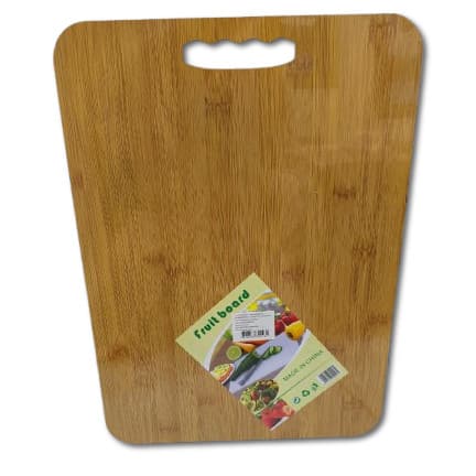 Tábua de Carne Grande 38x28cm  Corte Cozinha em MDF Estilo Bambu  Fruit Board