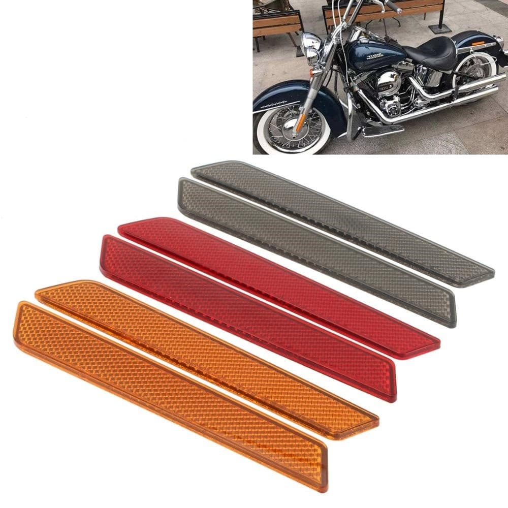 140mm Refletores De Motocicleta Trava Cobre Alforje Guarda Guarnição Capa Adesivo Reflexivo Para Harley Touring Electra