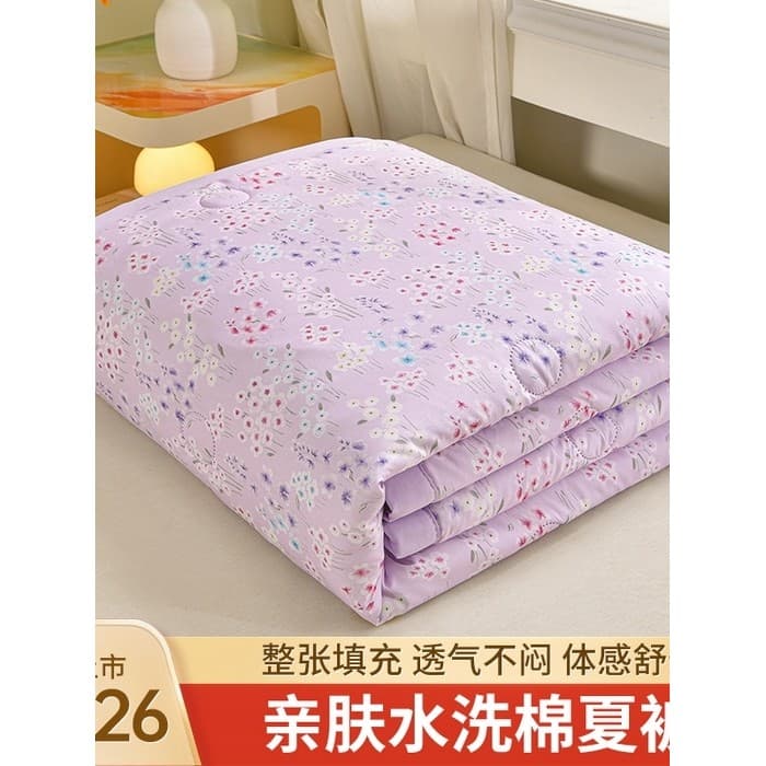 Colcha de verão de algodão lavado Colcha fresca de verão Colcha de ar condicionado adequada para a pele Colcha de verão