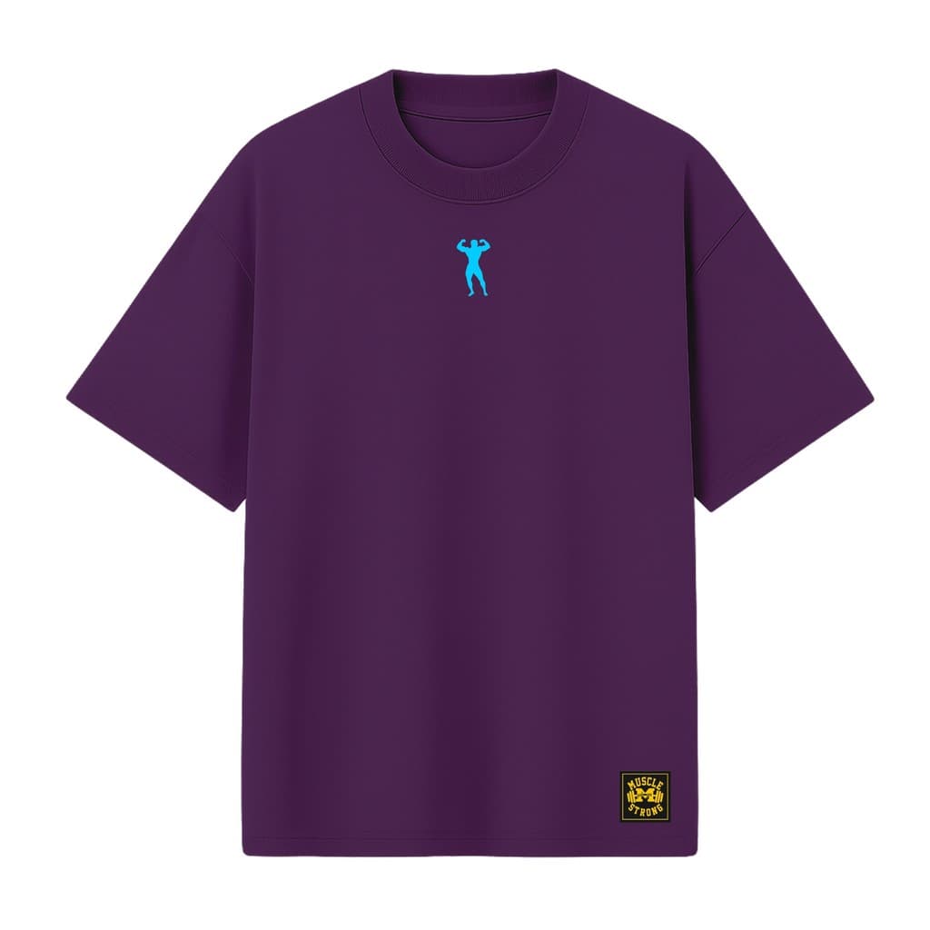 Camiseta Oversized Premium Muscle Strong Roxa Force