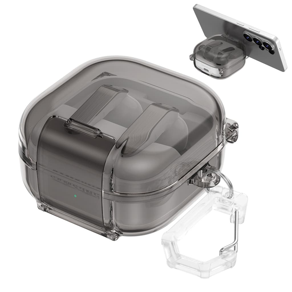 Com Suporte Capa Transparente Para Samsung Buds 4 Pro Galaxy Buds4 , Caixa Chaveiro , Protetora À Prova De Choque Fone D
