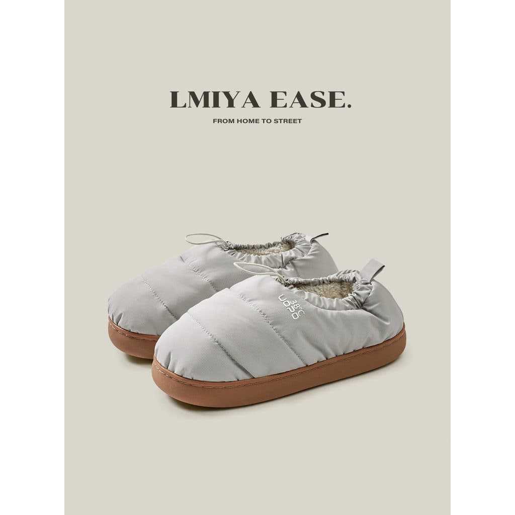 Chinelos de algodão à prova d'água masculinos sapatos de algodão cobertos de salto feminino 2025 novo estilo outono inve