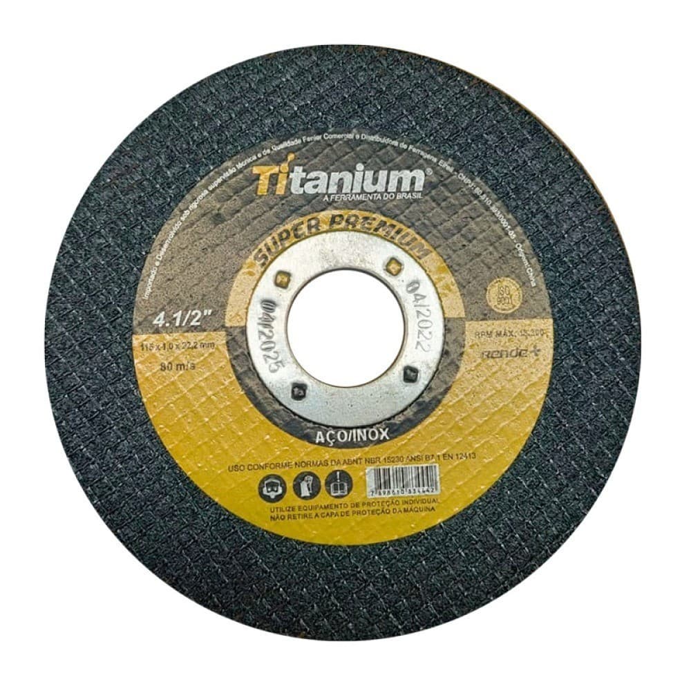 Disco de corte extrafino 4.1/2 para inox e metal com alta precisão