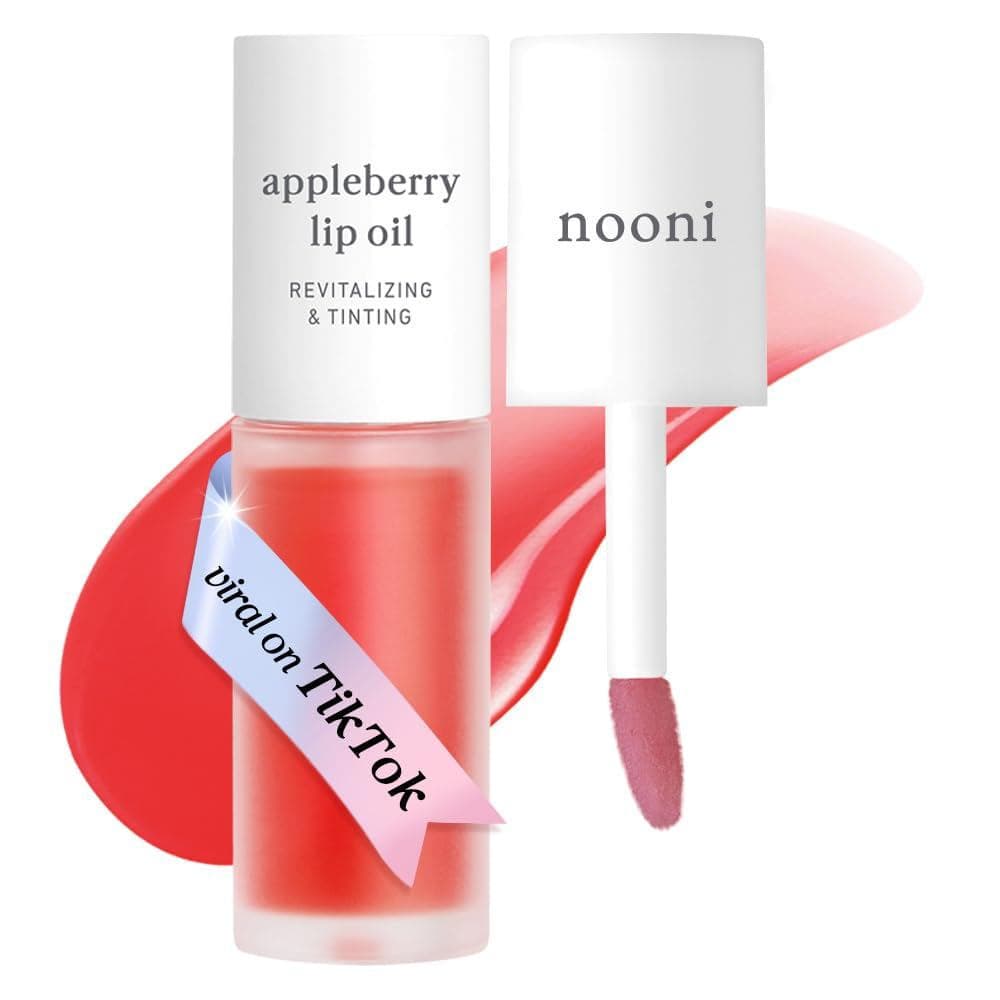 NOONIKoreanLipOil-Appleberry | De Longa Duração, Hidratante, Preenchedor, Revitalizante para Lábios Secos, À Prova d'Águ