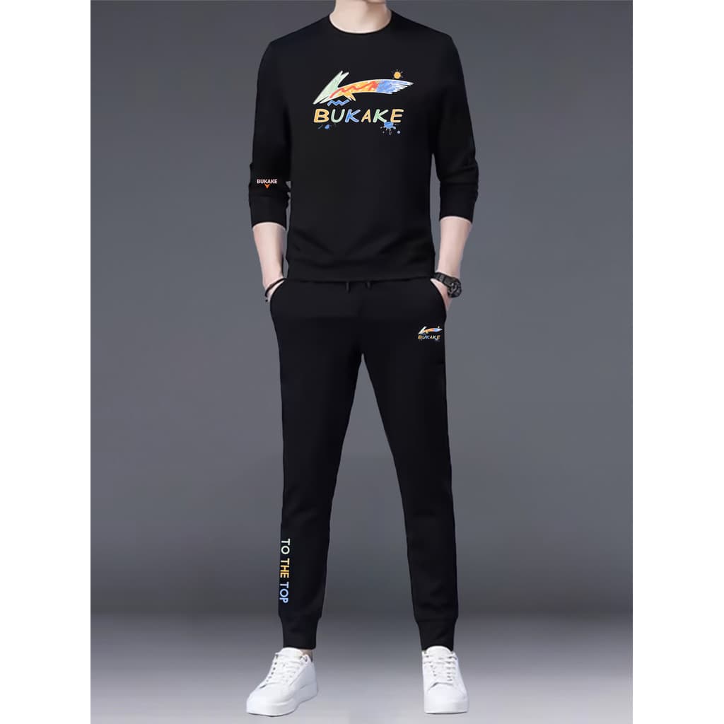 Terno esportivo Casual masculino 2026 outono inverno novo estilo forro de lã engrossado simples moda moletom combinando