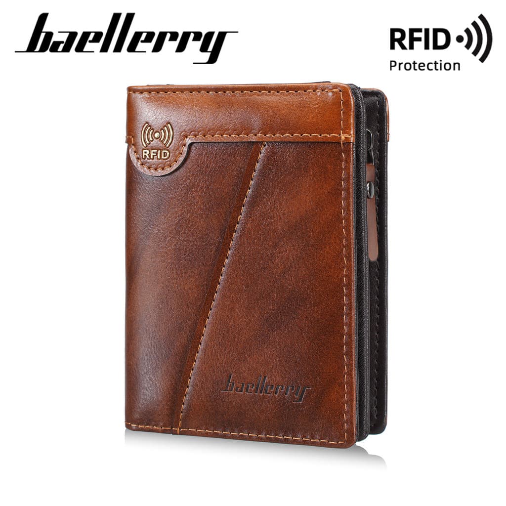 carteira masculina carteira masculina com ziper Nova carteira masculina estilo curto fivela escondida Multi-Slot para ca