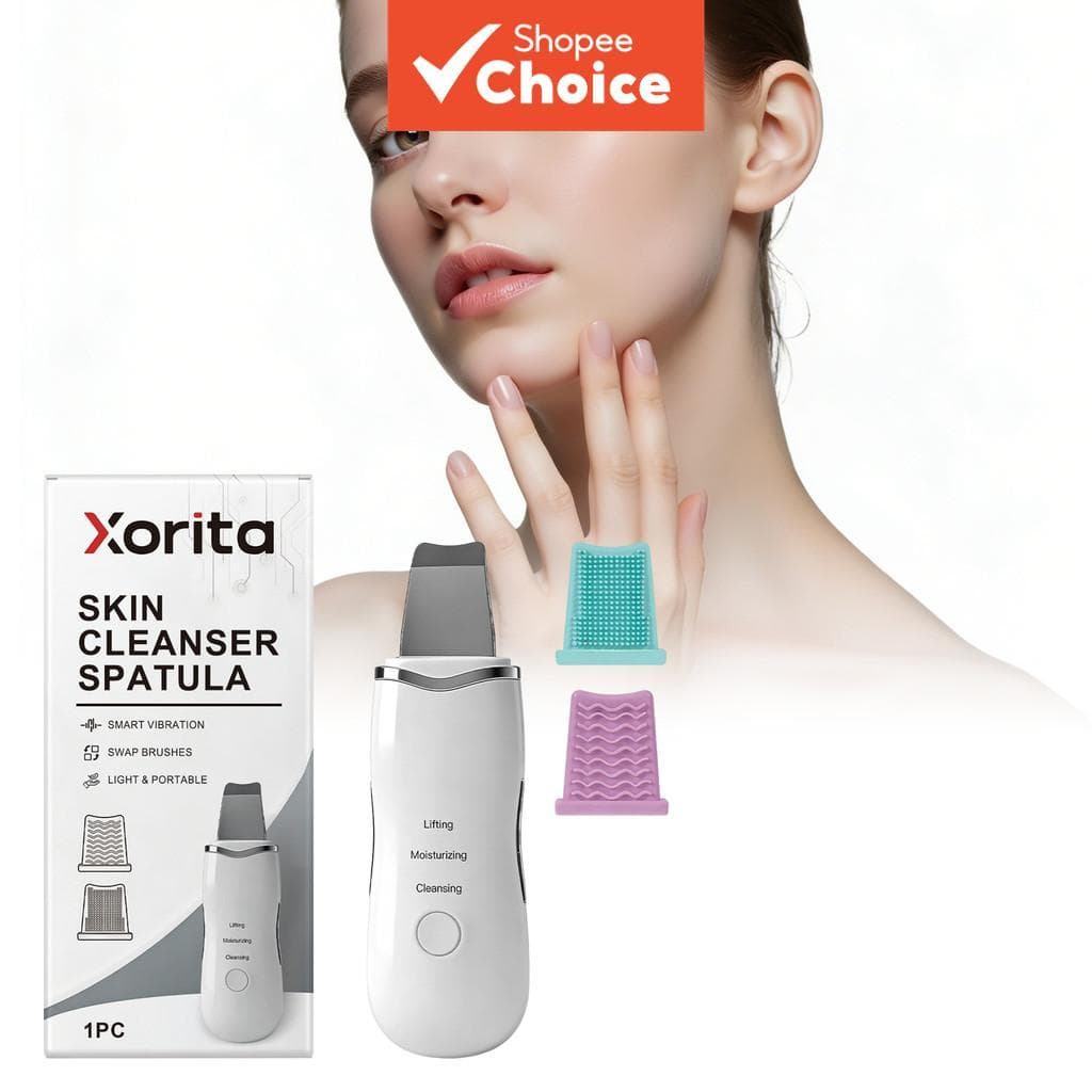 Espátula Elétrica Facial com ABS, Bateria de Lítio e Aço Inoxidável - 3 Modos (Limpeza/Hidratação/Lifting) -