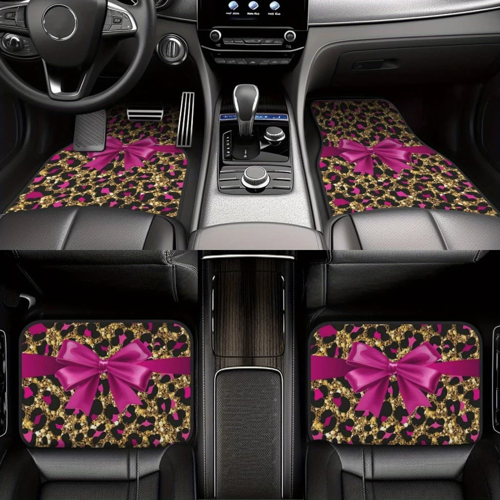 4 peças de tapetes planos/pisos, elementos de impressão da moda, decoração de interiores de carros, adequados para a mai