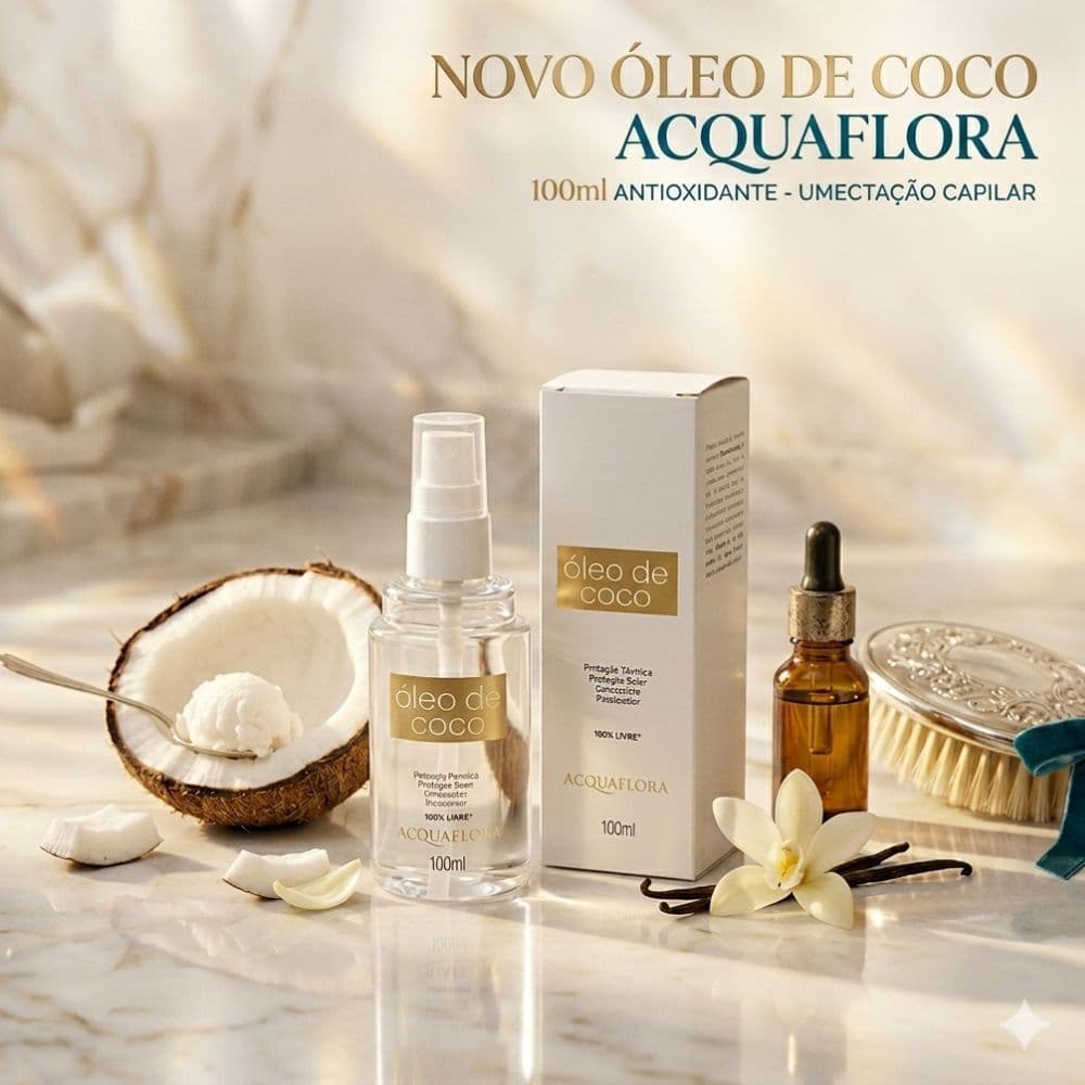 Óleo de Coco 100ml Antioxidante Umectação Capilar - Acquaflora