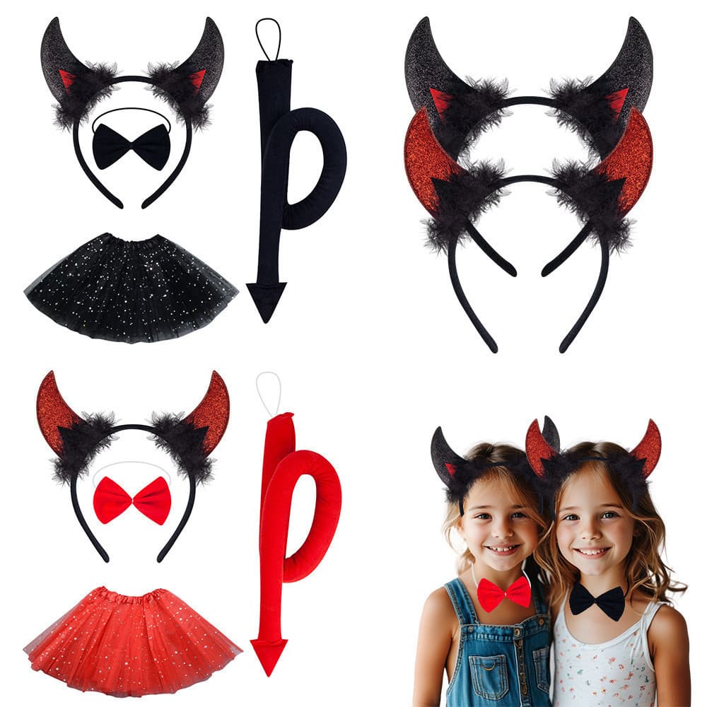 Halloween cos lantejoulas bezerro chifre bandana diabo Headwear festa Cosplay Animal bandana