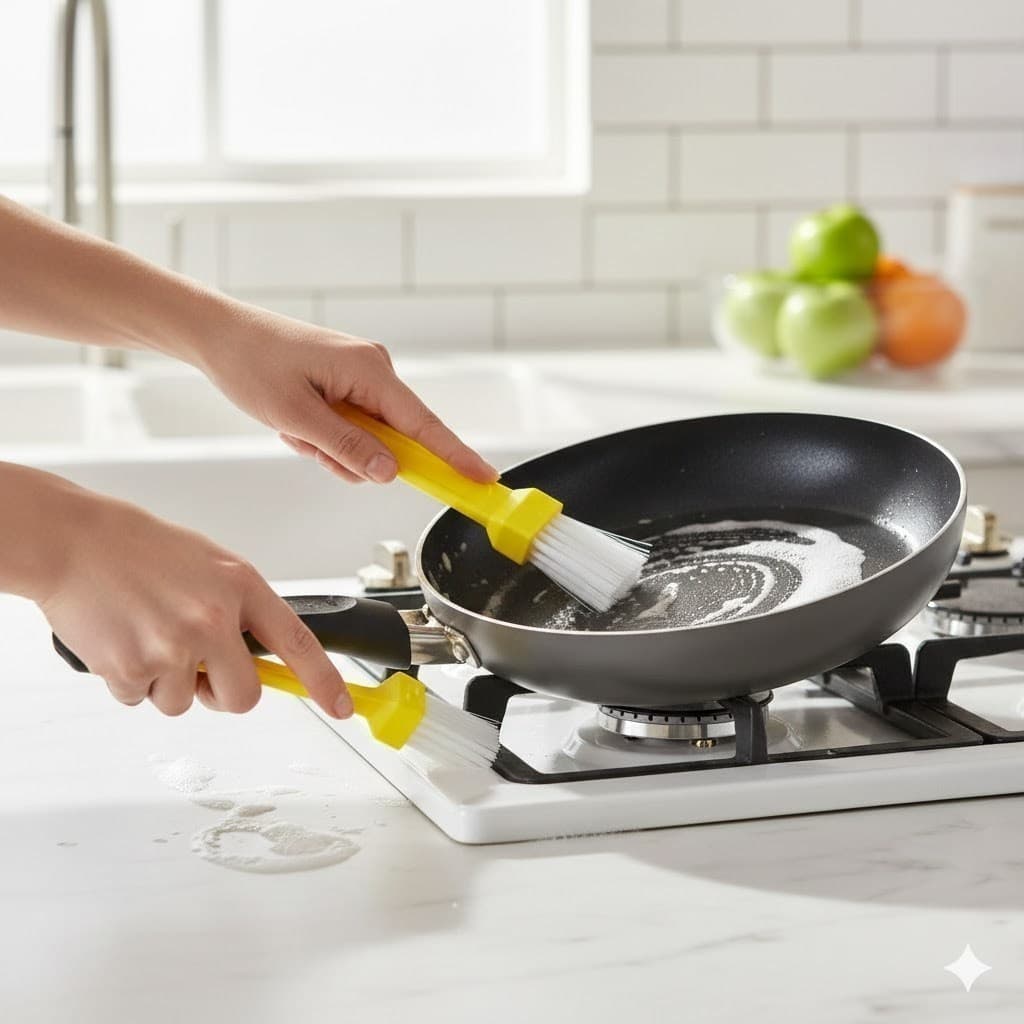Kit Com 2 Unidades De Pincel Culinário Para Untar 2 Peças Para Casa Em Cozinha Multiuso
