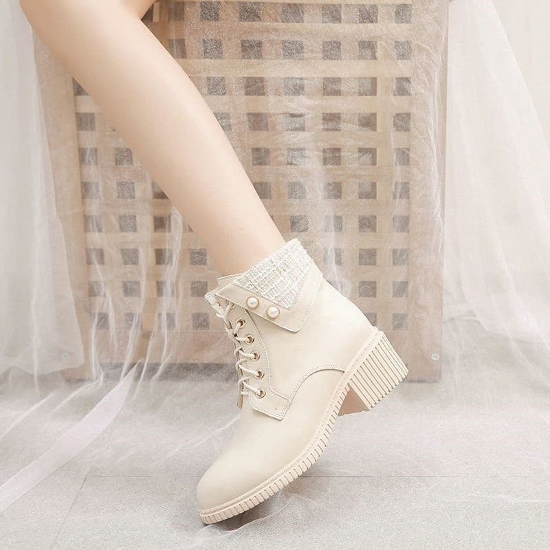 Xiaoxiang estilo botas curtas femininas 2026 outono inverno novo estilo versão coreana botas femininas de salto alto All
