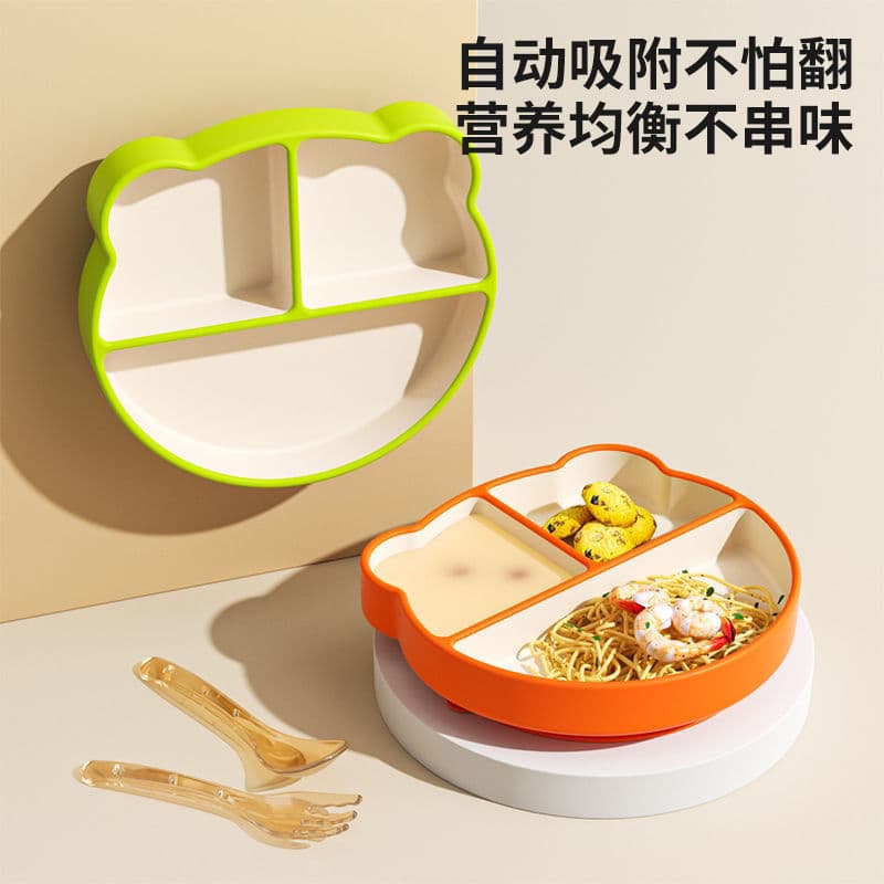 Prato de jantar para bebês, tipo ventosa, suplemento alimentar para crianças, suplemento alimentar, utensílios de mesa,