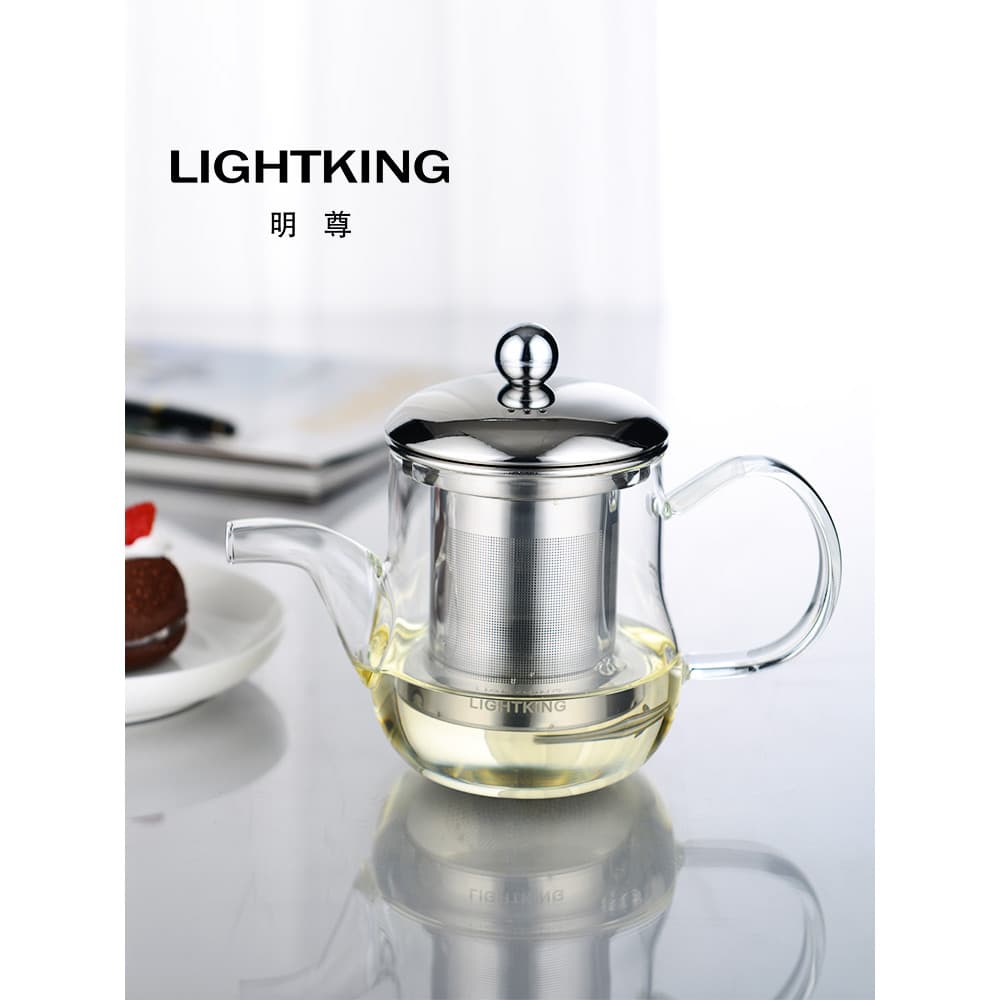 Mingzun L-02 bule de vidro elegante copo de vidro pequeno verde laranja copo especial único fabricante chá bule doméstic