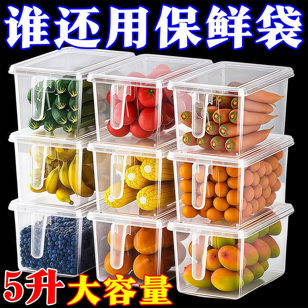 Caixa de armazenamento de geladeira de qualidade alimentar caixa de manutenção fresca cozinha legumes frutas dedicado ar