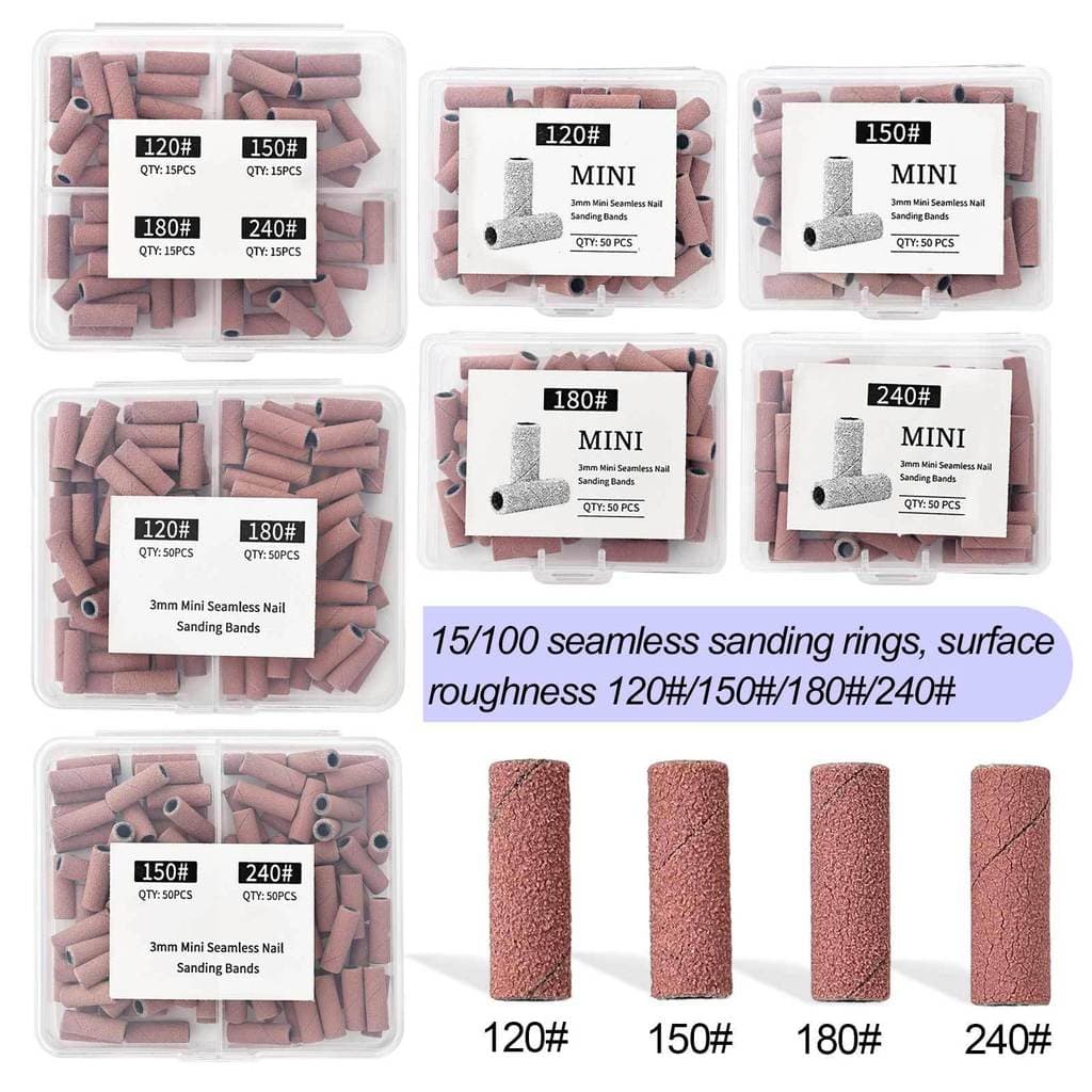 <New>Seamless fine abrasive ring for exfoliating dead skin on the nails3mm Mini sanding ring for nail polishing, high-qu