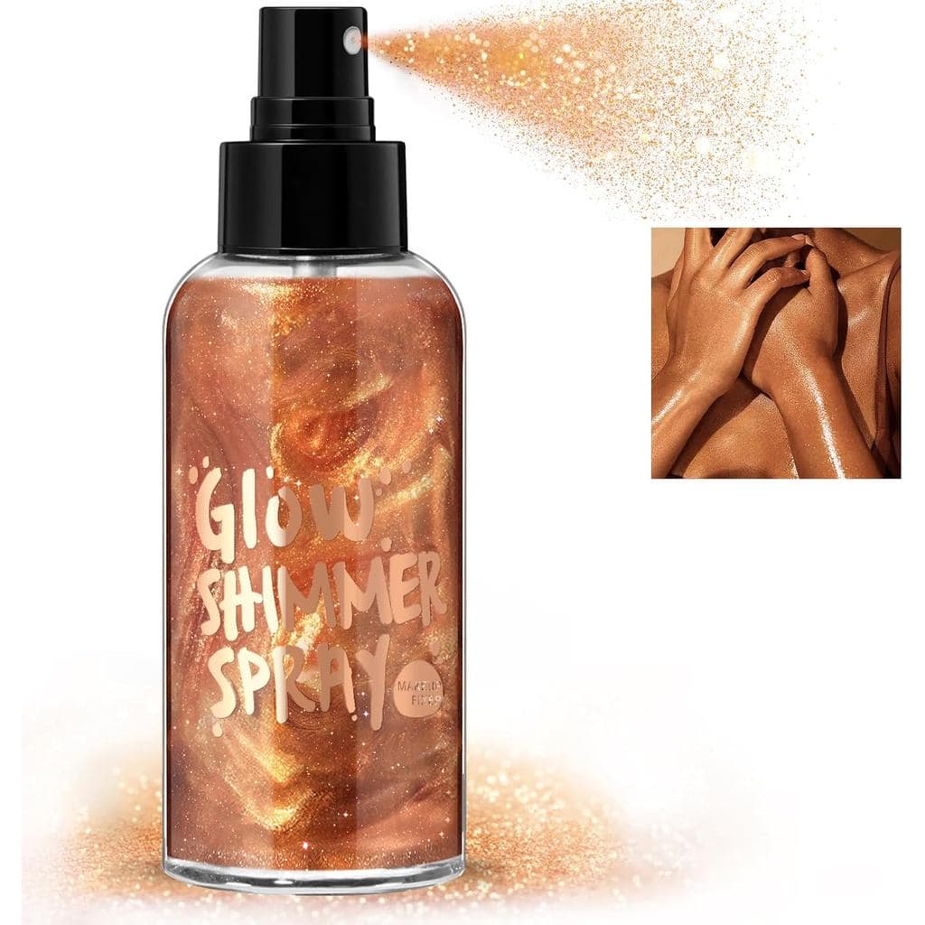 HOSAILY Body Glitter Spray - Brilho Corporal Bronze para Rosto, Cabelo e Corpo, Iluminador Hidratante com Brilho, Spray