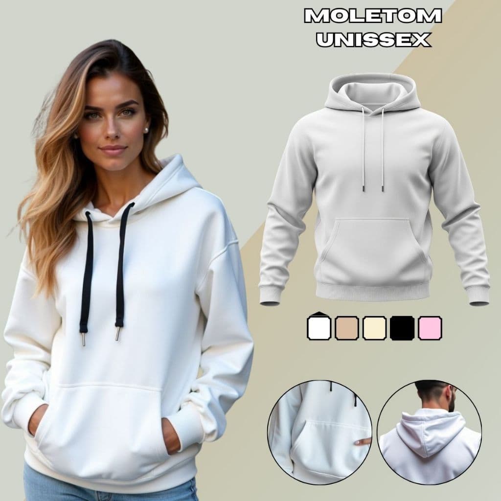 Moletom Canguru Liso Blusa Unissex Algodão Flanelado Bolso Frontal Capuz Ajustavel Moda MLT01-LISO Inverno sofisticado