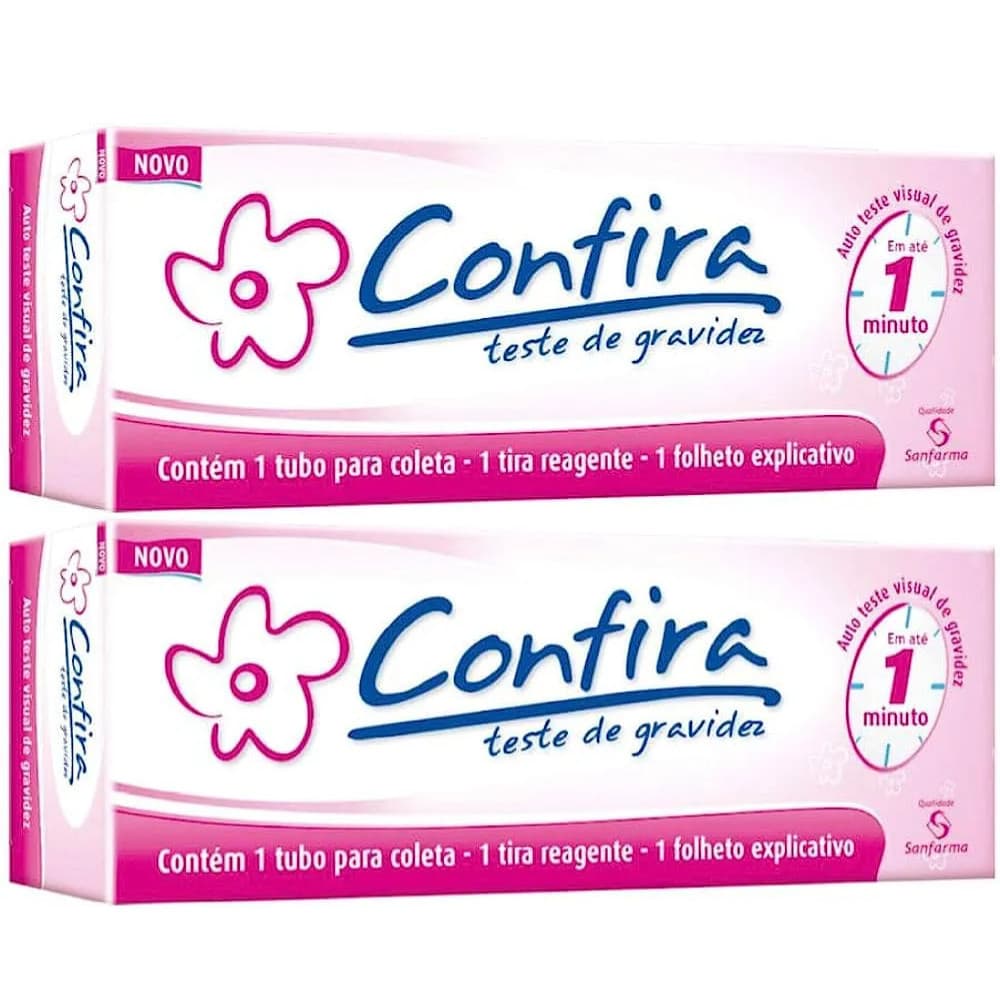 Kit C/2 Teste de Gravidez Confira