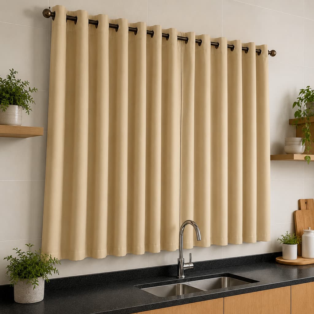 Cortina Oxford Lisa 2,00m X 1,50m Semi-Blackout Decoração Moderna Sala Quarto Escritório Varanda Tecido Resistente