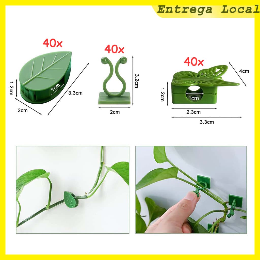 Clipes de montagem na parede para plantas trepadeiras invisíveis Suporte de apoio para trepadeiras