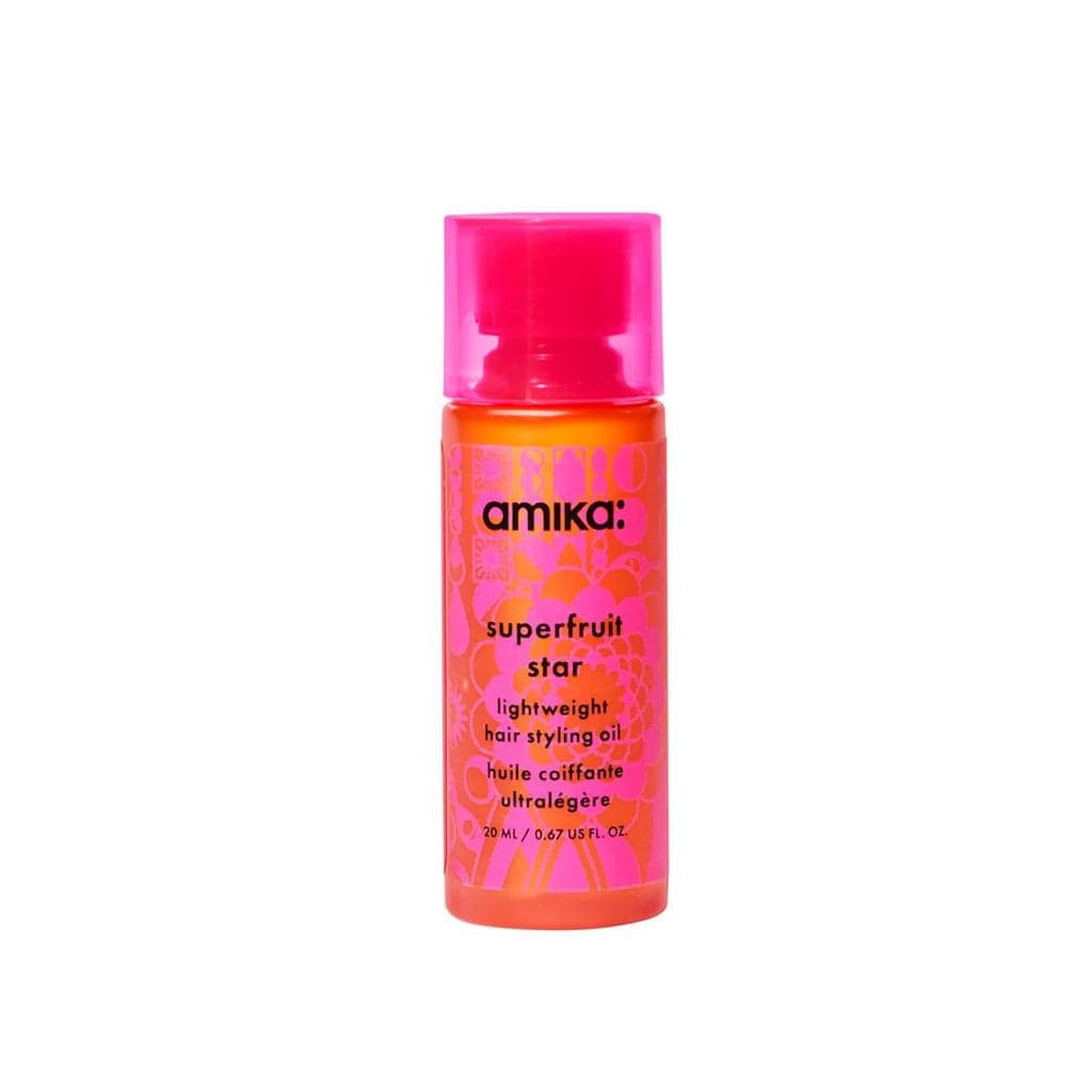 amika superfruit star óleo leve para modelagem de cabelo + proteção contra o calor |   proteção contra o calor, fortalec