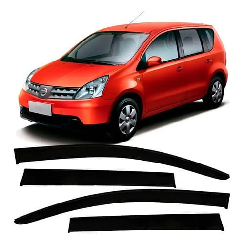 Calha Chuva Acrilica Fumê Livina 2009 A 2015 4 Portas