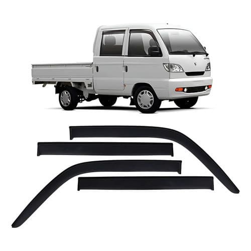Calha De Chuva Fumê Towner Pick Up Cabine Dupla 4 Portas