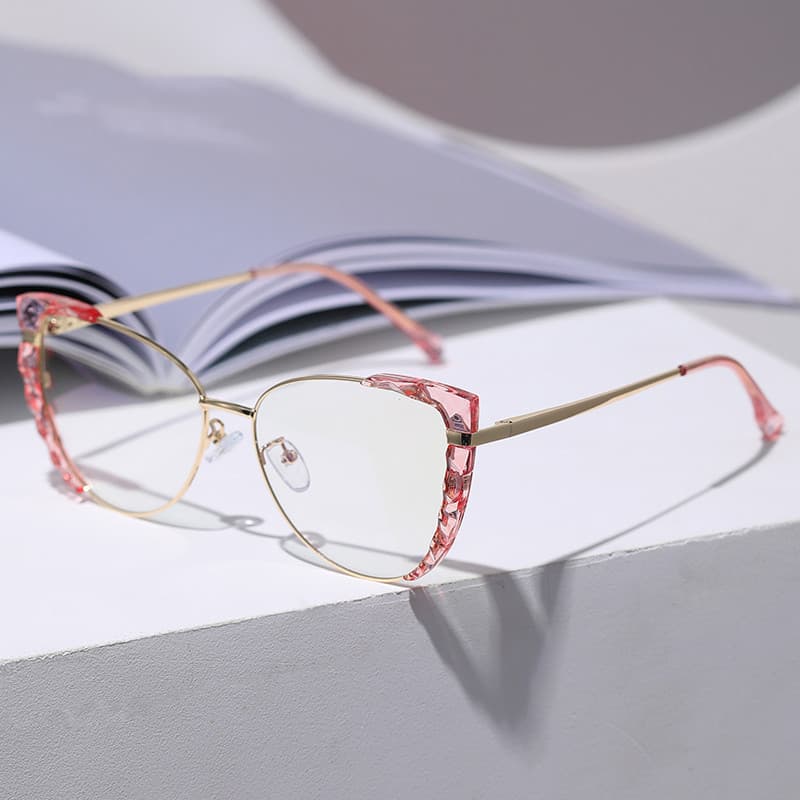 Moda Feminina Óculos Computador UV400 Olho De Gato Óptico Transparente Quadro Feminino
