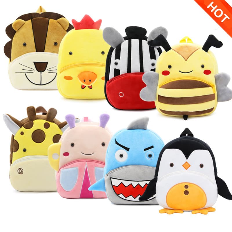 Bonito dos desenhos animados Animal crianças mochila tenda fornecimento mochila jardim de infância mochila de pelúcia sa