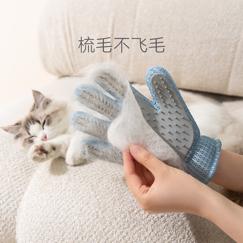 Luvas para gatos de estimação Luvas de massagem para remoção de pelos de gatos