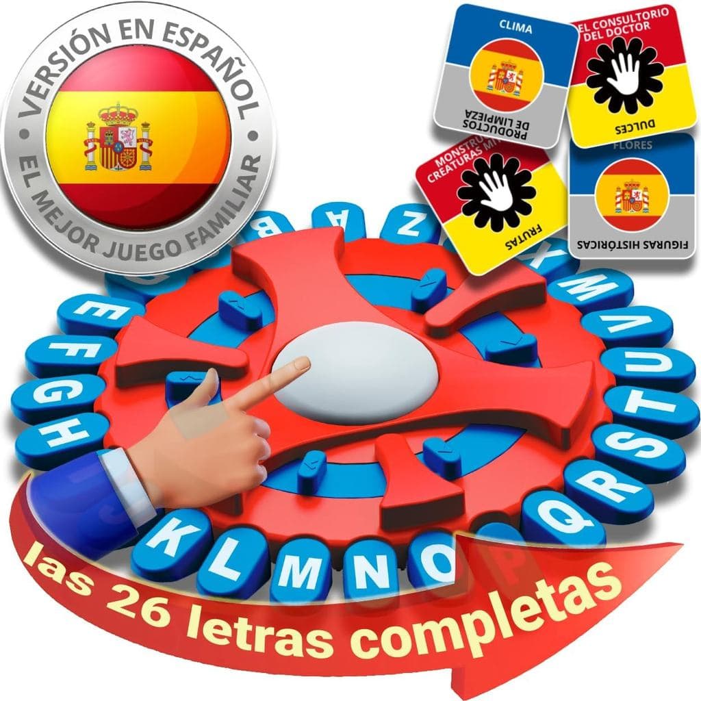 Jogo de Tabuleiro Basta de 26 Teclas, Jogos de Tabuleiro em Espanhol, Jogos em Espanhol, Jogo de Palavras de Raciocínio