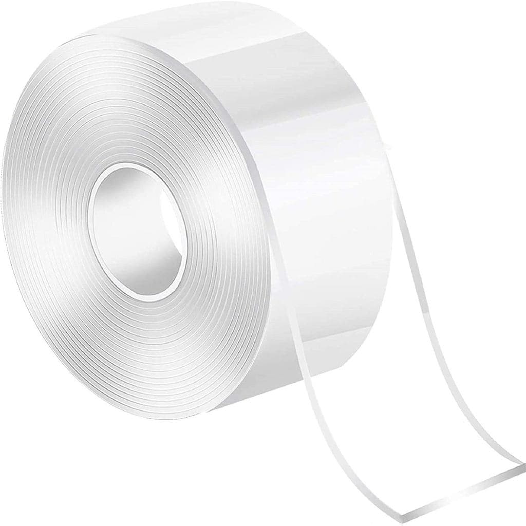 Realth Fita Nano Dupla Face 2 pol x 16,5 pés, Adesivo de Montagem Transparente de Alta Resistência para Paredes de Concr