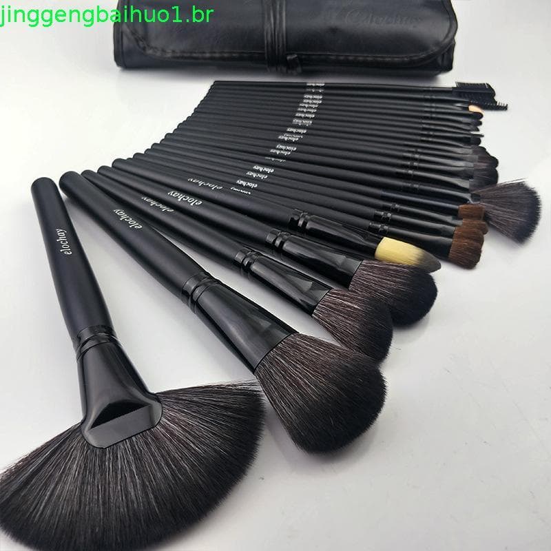 24 conjuntos de pincéis de maquiagem conjunto completo portátil ferramentas de maquiagem profissional iniciante sombra e