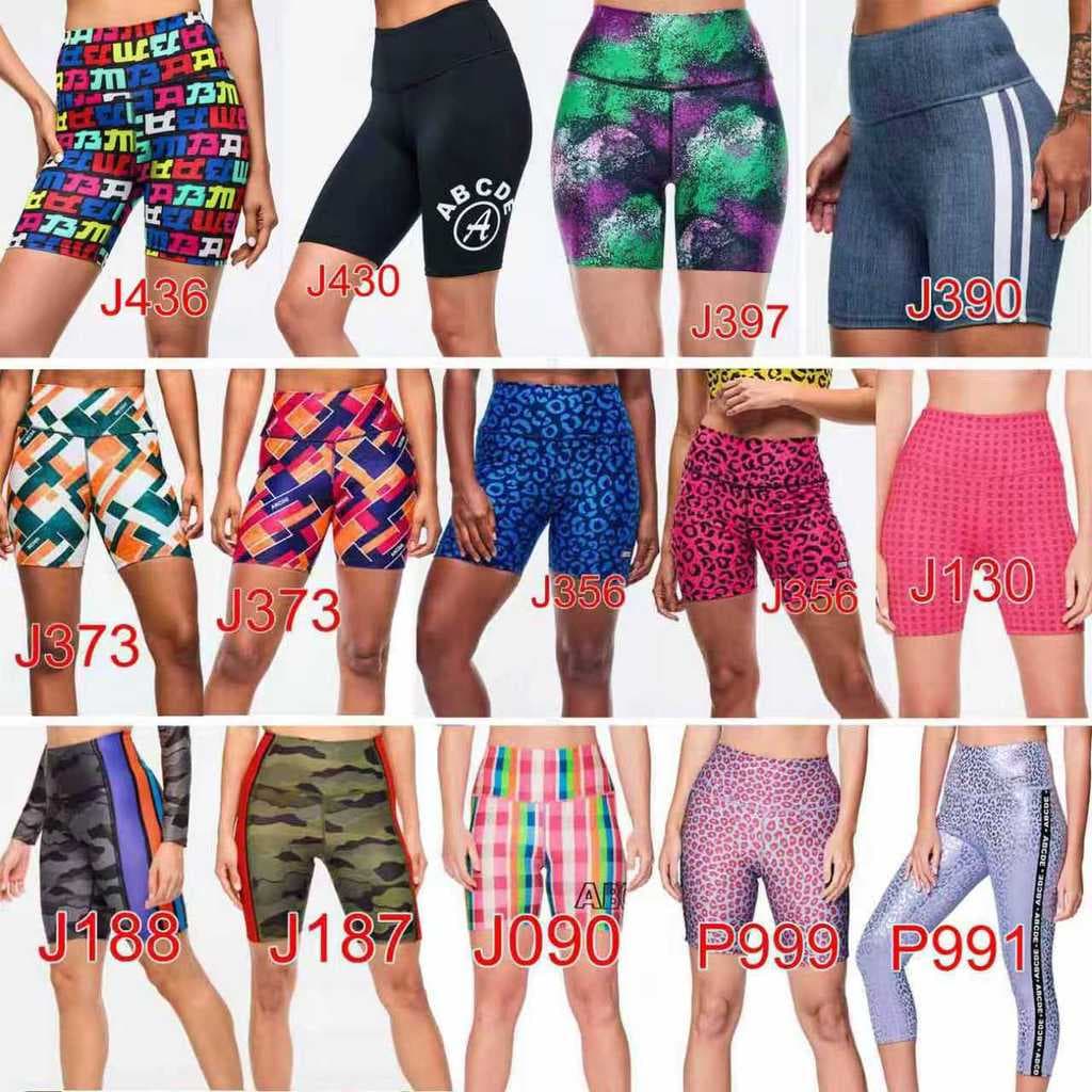 ZW Roupas Fitness Shorts Skinny Stretch Calças Cortadas J187 188 356 373 390 397 430 436