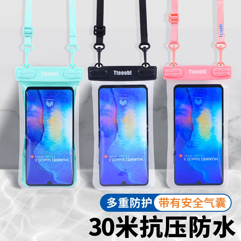 Airbag saco do telefone móvel à prova dwaterproof água capa de mergulho tela de toque flutuante natação deriva Huawei Ma
